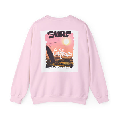 Surf Life Unisex Crewneck Sweatshirt | Beach Vibes, California Style, Perfect for Surfers