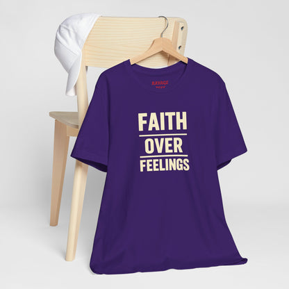 Faith Over Feelings Tee - Inspiring Unisex Short Sleeve Shirt for Everyday Comfort, Motivational Gift, Casual Wear, Spiritual Apparel, [...]