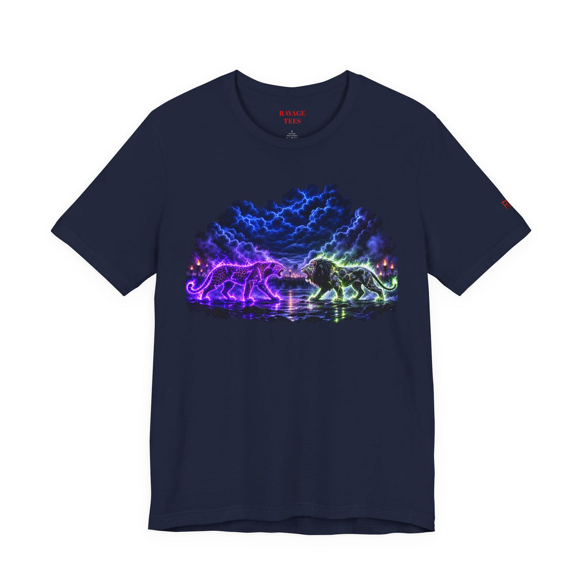 Neon Nebula Predator Clash Graphic Tee