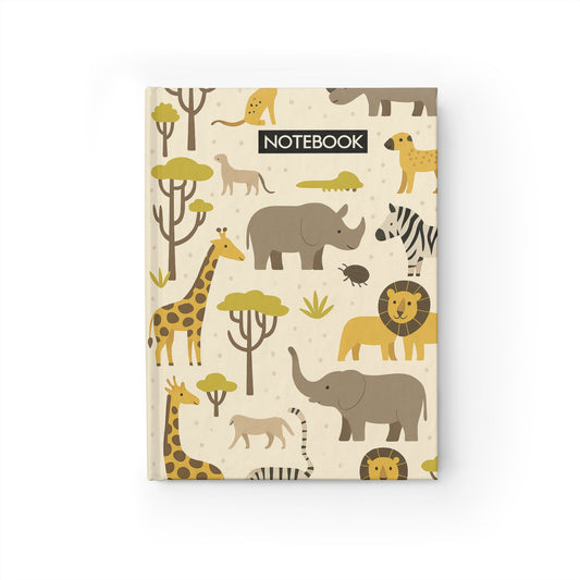 Safari-Themed Journal for Kids, Animal Adventure Notebook