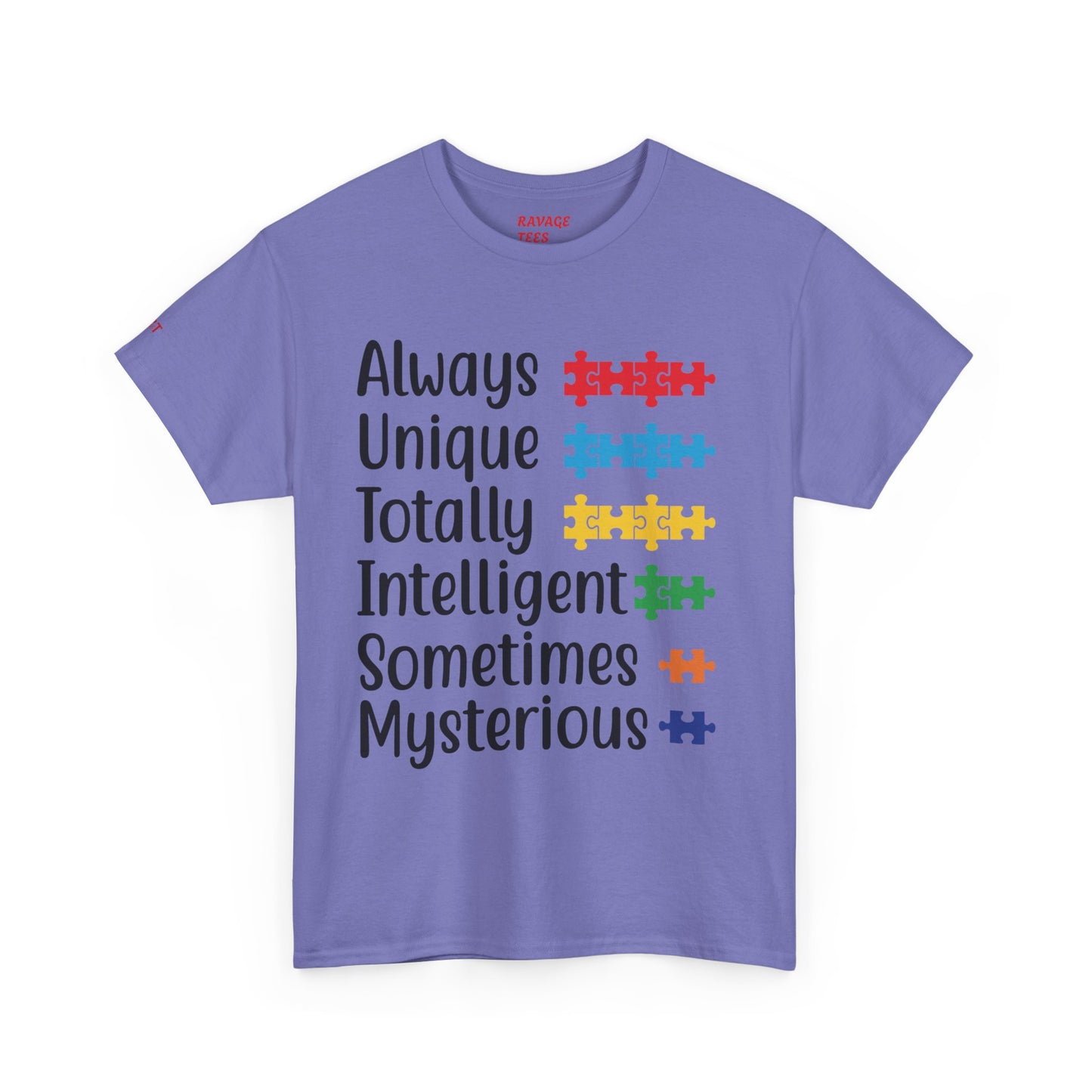 Unisex Autism Awareness Tee - Unique Puzzle Design, Perfect Gift for Friends, Family, and Supporters