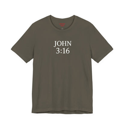 **JOHN 3:16 Faith-Inspired Unisex Tee – Christian Scripture T-Shirt, Religious Apparel, Inspirational Gift, Bible Verse Faith Shirt**
