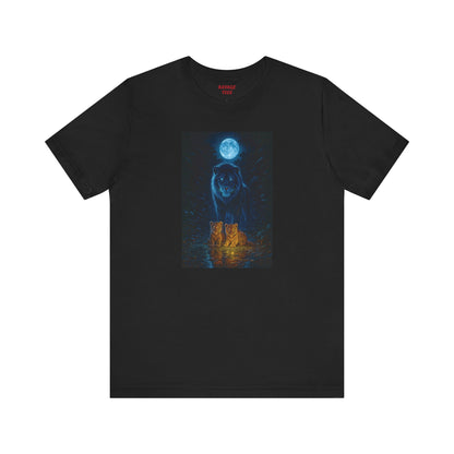 "Moonlight Path Guardian" Unisex Tee: Mystical Graphic Shirt