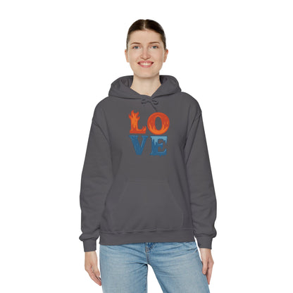 Unisex Hooded Sweatshirt with 'LOVE' Design - Cozy Gift for Friends, Valentine's Day, Casual Wear, Relaxation, Everyday Use