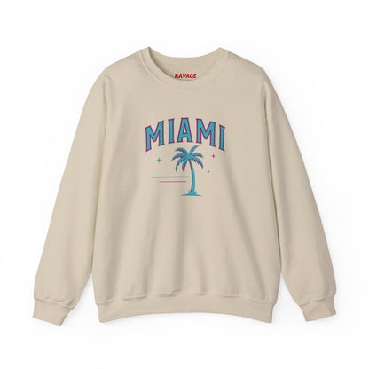 RAVAGE Miami City Vibe Unisex Crewneck Sweatshirt