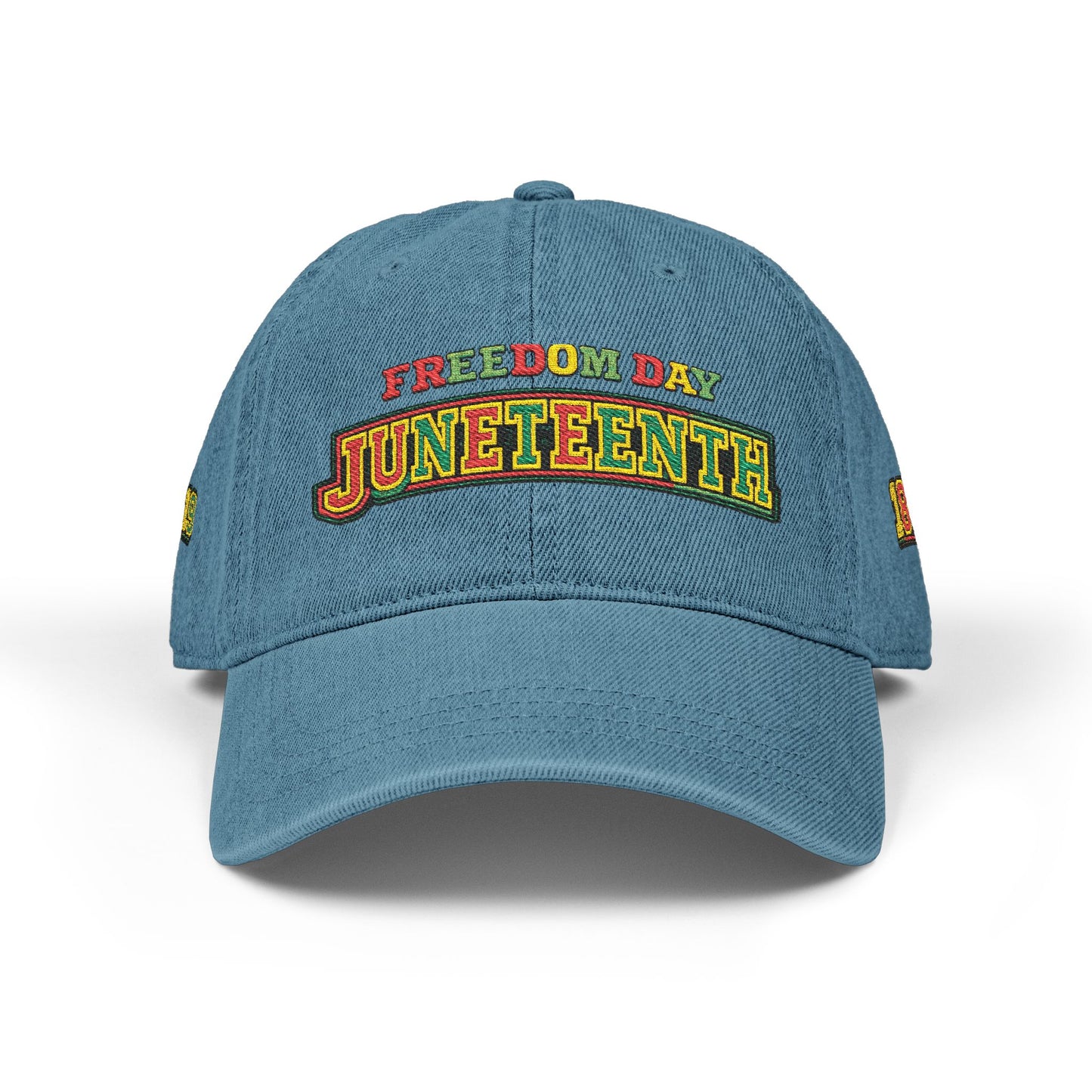 Juneteenth Freedom Day Embroidered Denim Hat