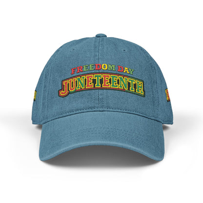 Juneteenth Freedom Day Embroidered Denim Hat