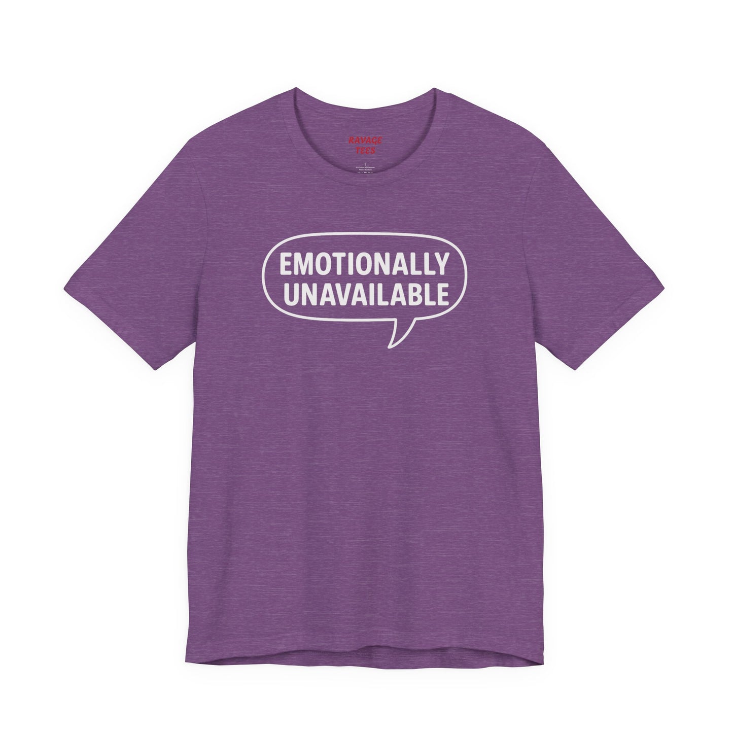 Emotionally Unavailable Unisex T-Shirt – Funny Graphic Tee, Trendy Minimalist Statement Shirt for Men & Women