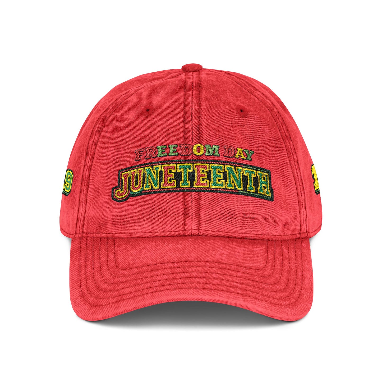 Vintage Embroidered Juneteenth — Freedom Day Cap