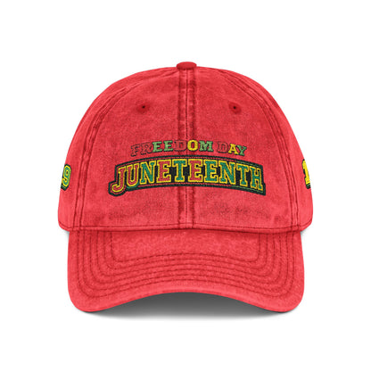 Vintage Embroidered Juneteenth — Freedom Day Cap