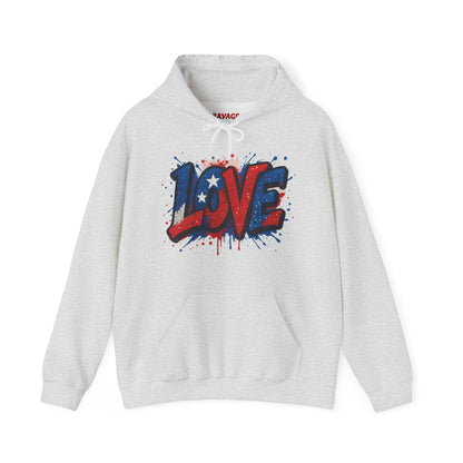 Unisex Hooded Sweatshirt with 'LOVE' Design - Cozy Gift for Friends, Valentine's Day, Casual Wear, Relaxation, Everyday Use