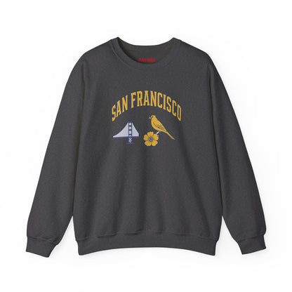 RAVAGE San Francisco - City Vibe Sweatshirt | Unisex Cardinal Crewneck, Cozy Fall Fashion, Casual Wear, Bird Lover Gift Idea