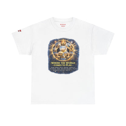 World Cup 2022 T-Shirt — "Where the World Comes to Play"
