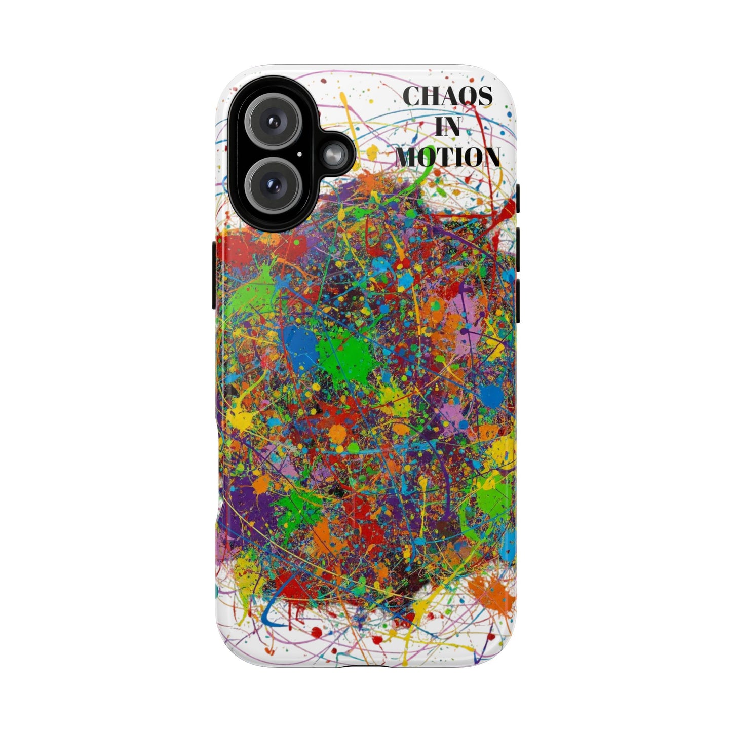 Vibrant Tough Phone Case with Abstract Design – Chaos in Motion Phone Case