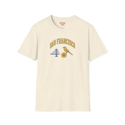 SAN FRANCISCO Vibes Unisex T-Shirt – Casual Summer Tee, Beachwear, Travel Outfit, Vacation Style, Gift for Him or Her