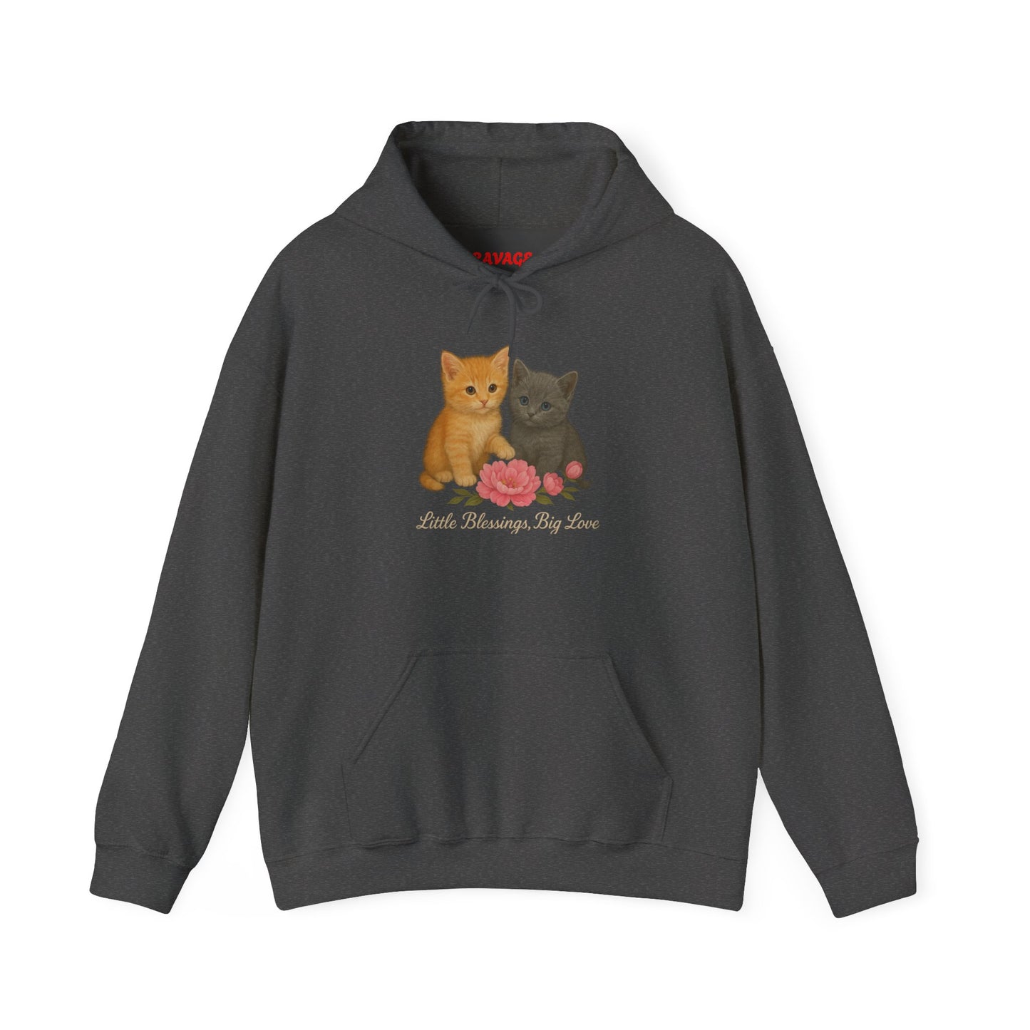 Kitten Pair Hoodie — "Little Sunshine, Big Purrs" Cute Cat Graphic Pullover