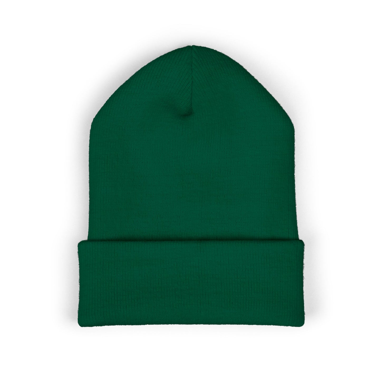 Fearless Embroidered Cuffed Beanie — Bold Black Knit Hat