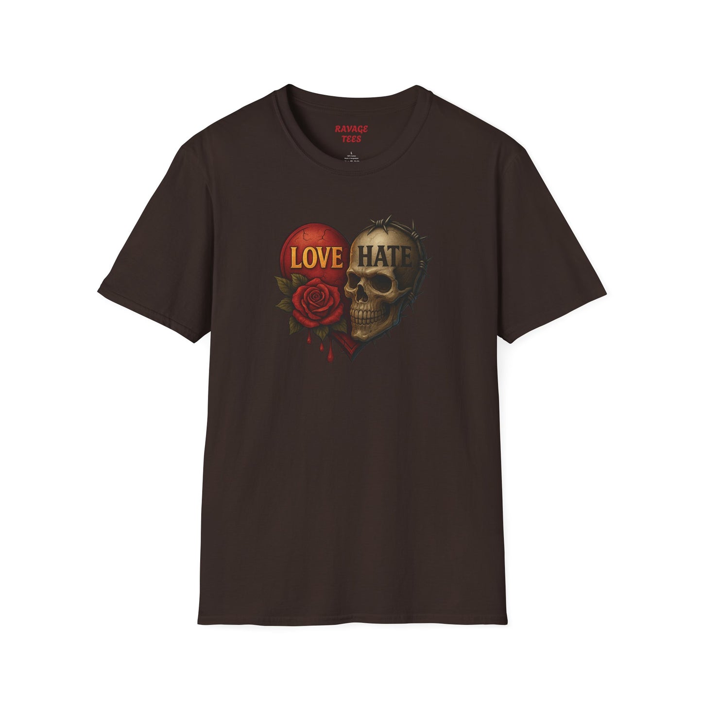 Love & Hate Skull Graphic Tee