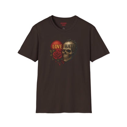 Love & Hate Skull Graphic Tee