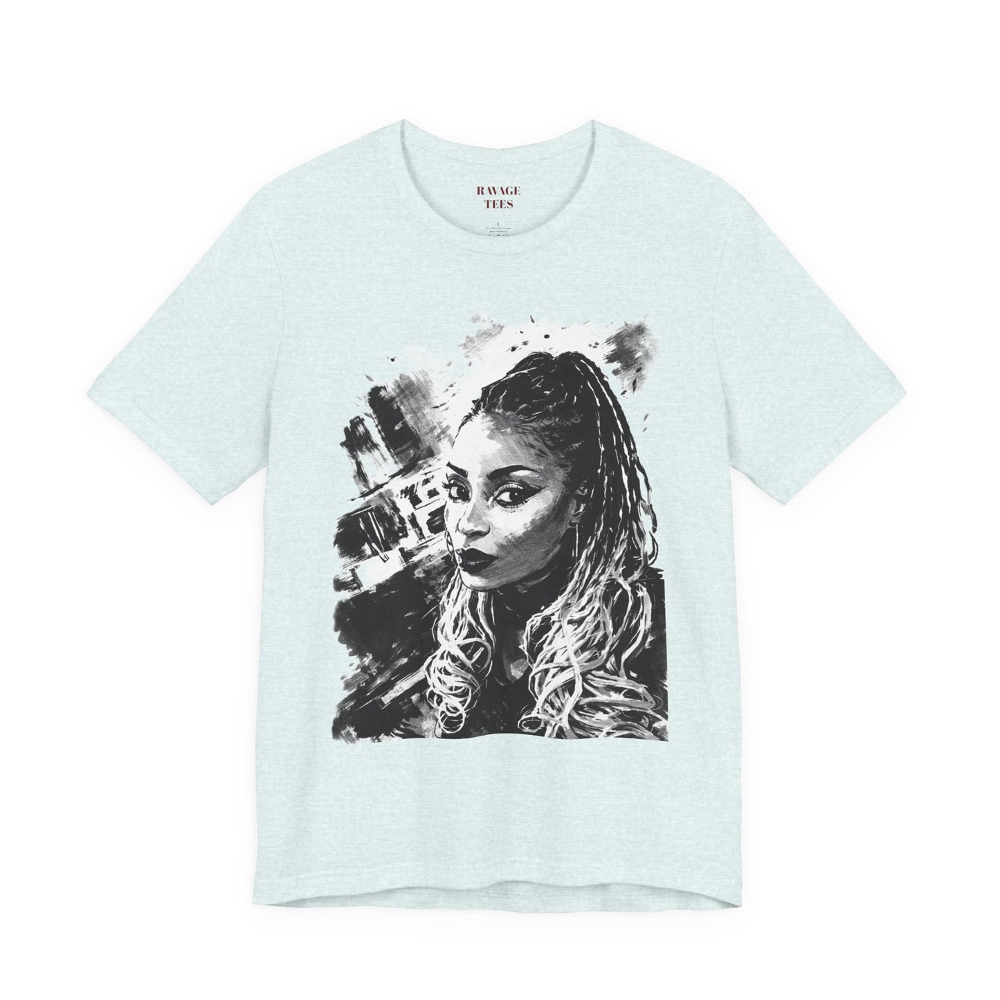 Personalize Black & White Ink Print T-Shirt