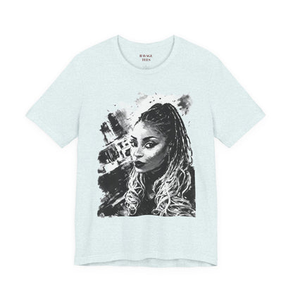 Personalize Black & White Ink Print T-Shirt
