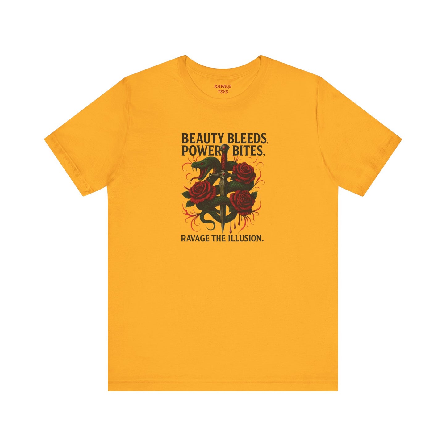 "Beauty Bleeds" Tee: Dark Aesthetic Unisex Graphic T-Shirt