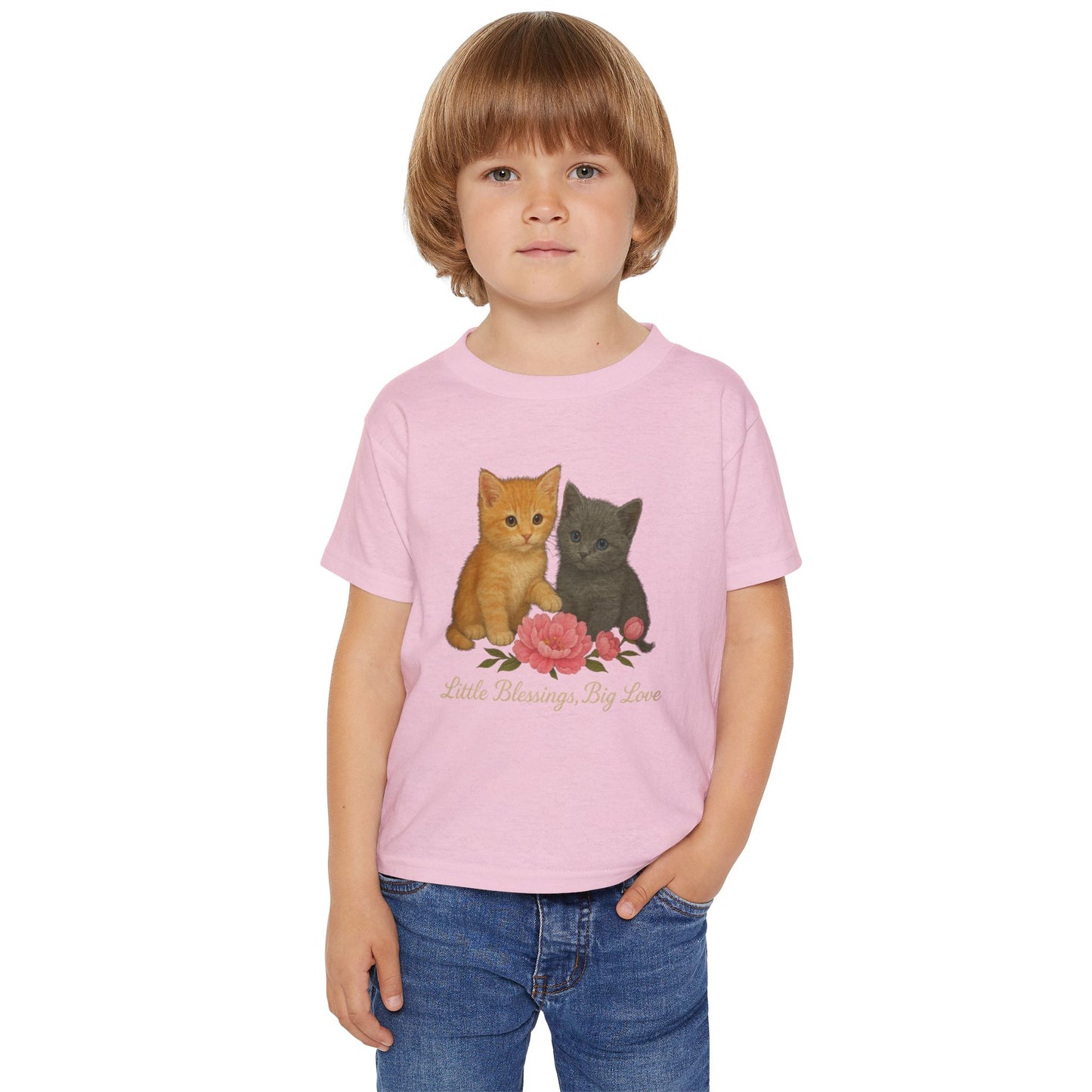 Cute Kittens with Rose "Little Blessings, Big Love"