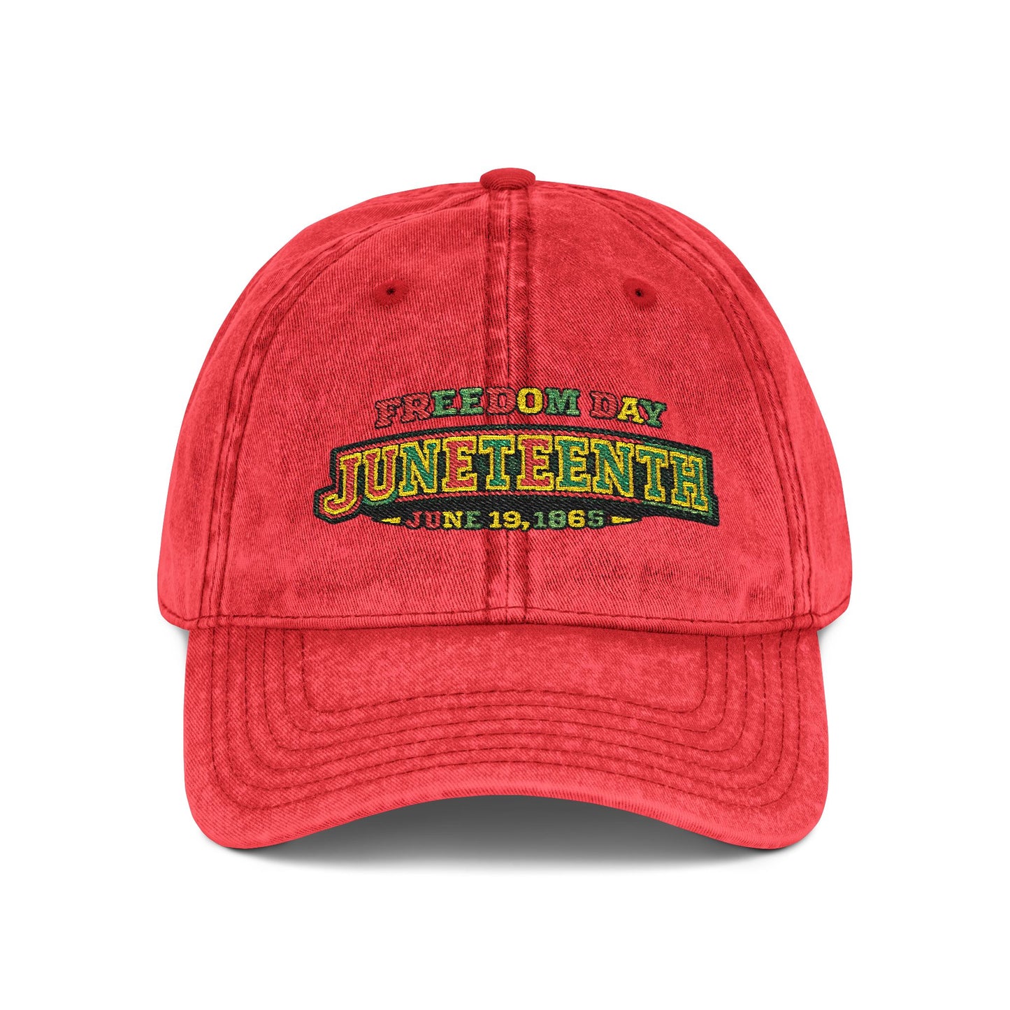 Juneteenth Embroidered Vintage Cap