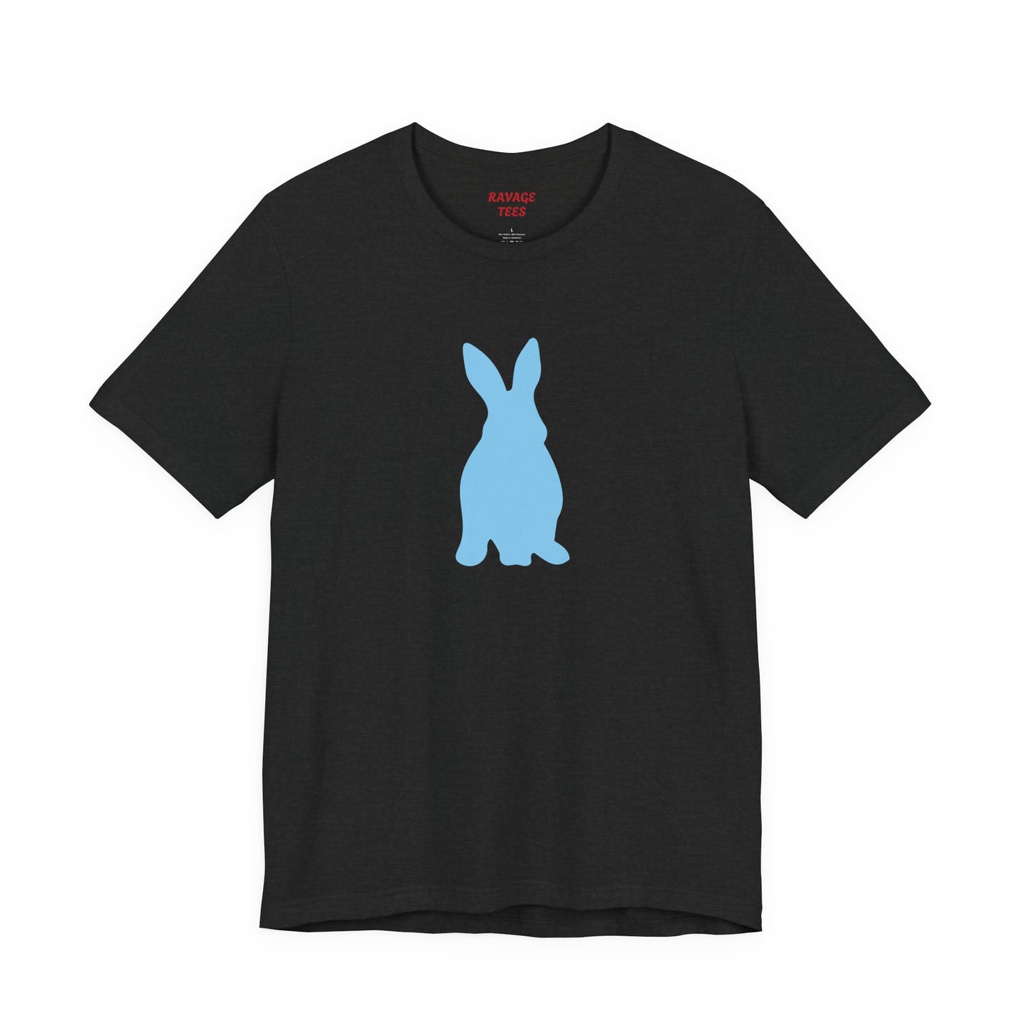 Minimal Blue Bunny Graphic Tee | Unisex Cotton T-Shirt