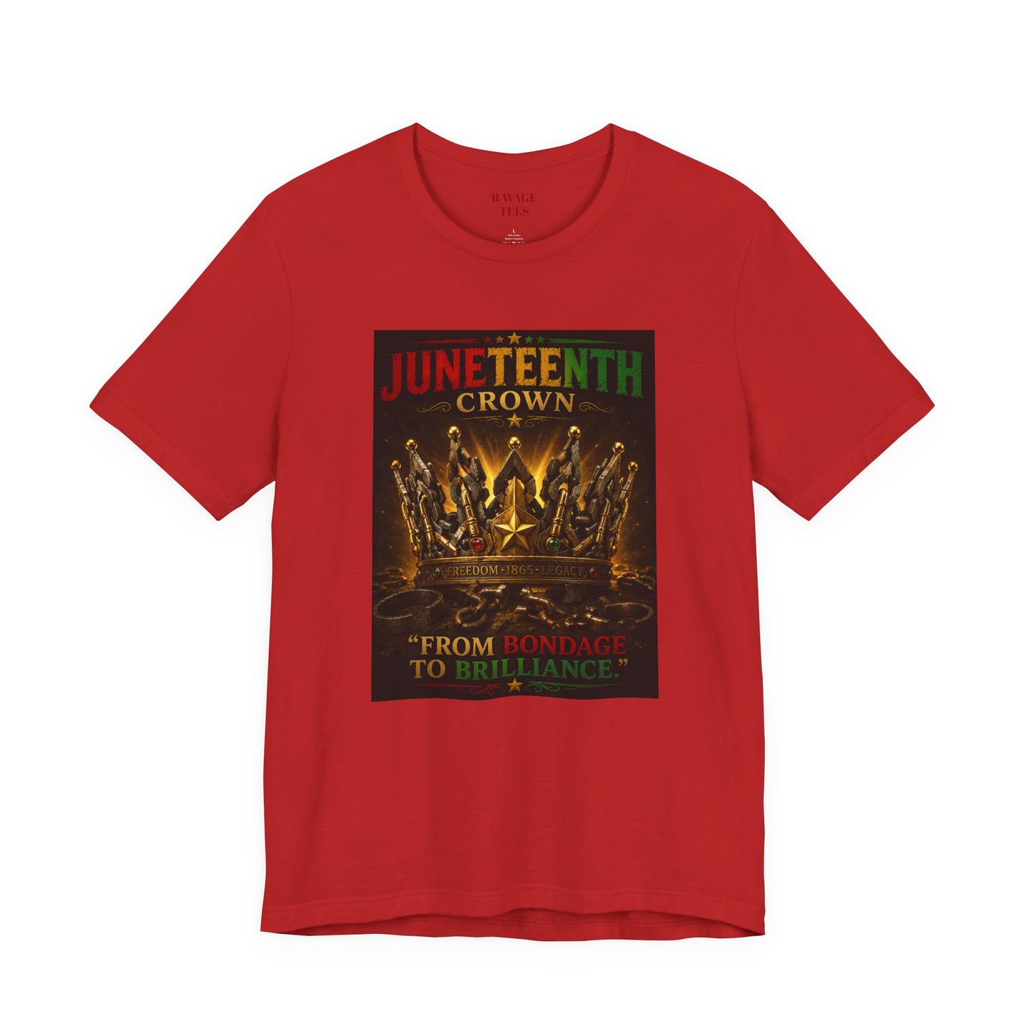 Juneteenth Crown Tee — "From Bondage to Brilliance"