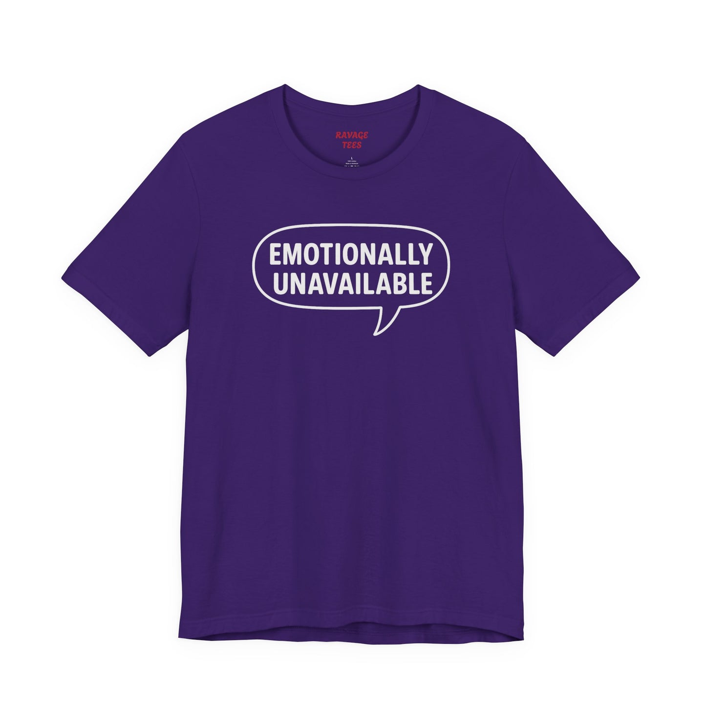 Emotionally Unavailable Unisex T-Shirt – Funny Graphic Tee, Trendy Minimalist Statement Shirt for Men & Women