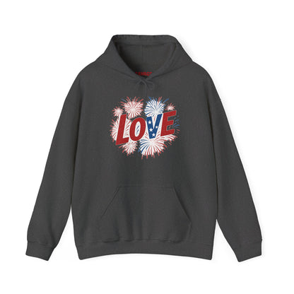 Unisex Hooded Sweatshirt with 'LOVE' Design - Cozy Gift for Friends, Valentine's Day, Casual Wear, Relaxation, Everyday Use