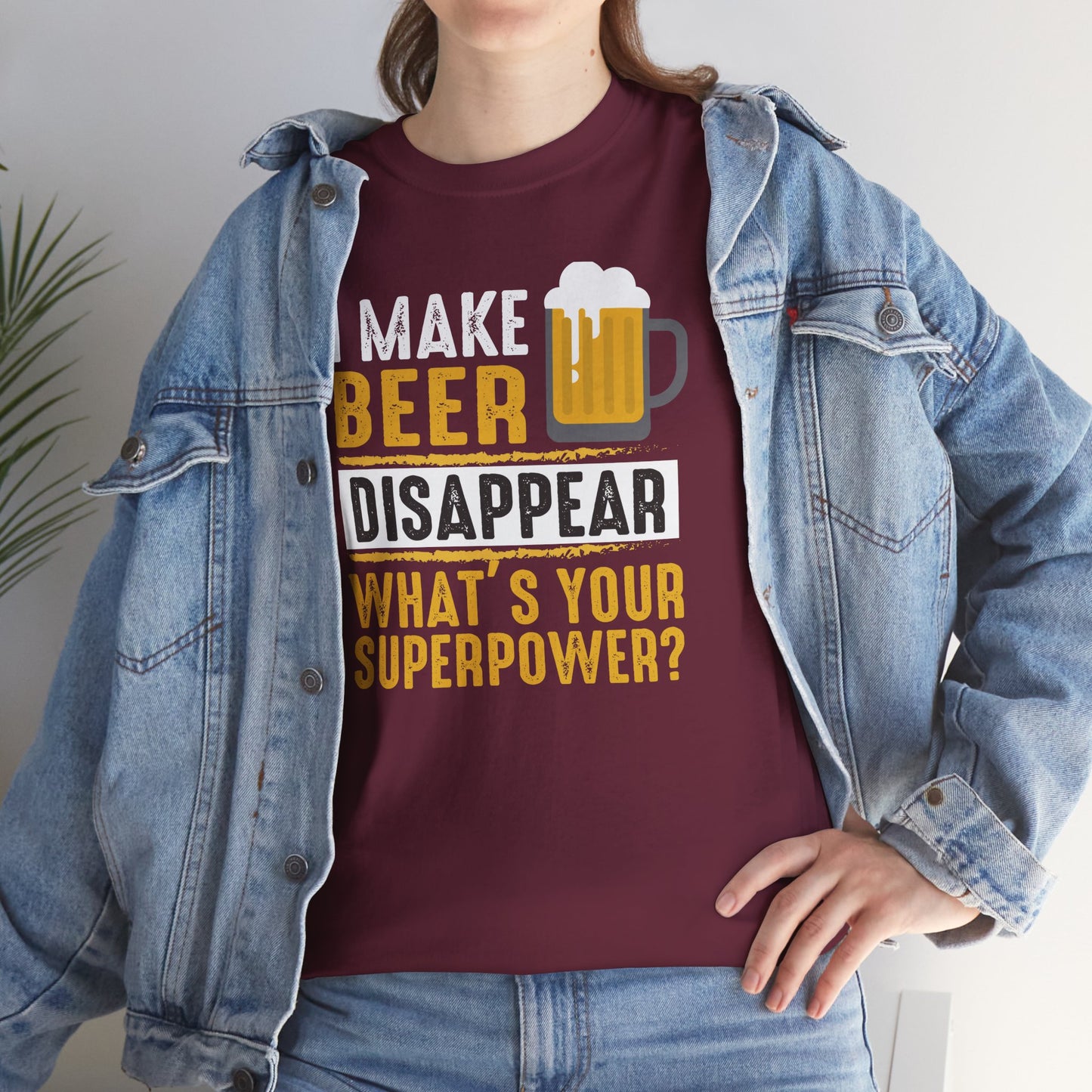 Unisex Beer Superpower Tee | Funny T-Shirt for Beer Lovers