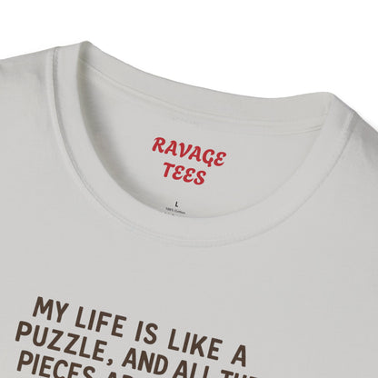 Puzzle Issues Unisex Tee – Funny Quote T-Shirt, Humor Gift, Casual Everyday Wear, Unique Puzzle Lover Shirt"