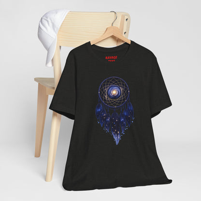 Dreamcatcher Galaxy T-Shirt — Mystical Cosmic Feather Tee