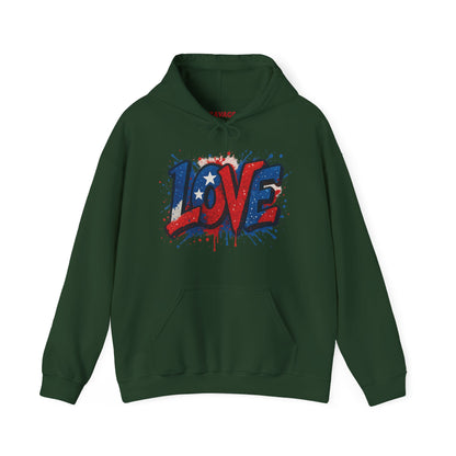 Unisex Hooded Sweatshirt with 'LOVE' Design - Cozy Gift for Friends, Valentine's Day, Casual Wear, Relaxation, Everyday Use