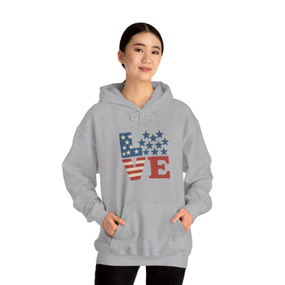 Unisex Hooded Sweatshirt with 'LOVE' Design - Cozy Gift for Friends, Valentine's Day, Casual Wear, Relaxation, Everyday Use