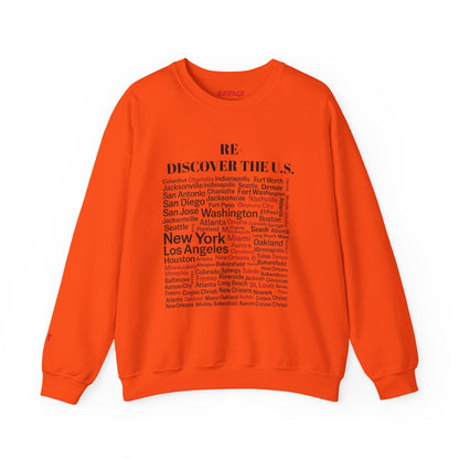 Re-Discover the U.S. Travel Enthusiast Sweatshirt, Cozy Crewneck, Explore America, Casual Wear