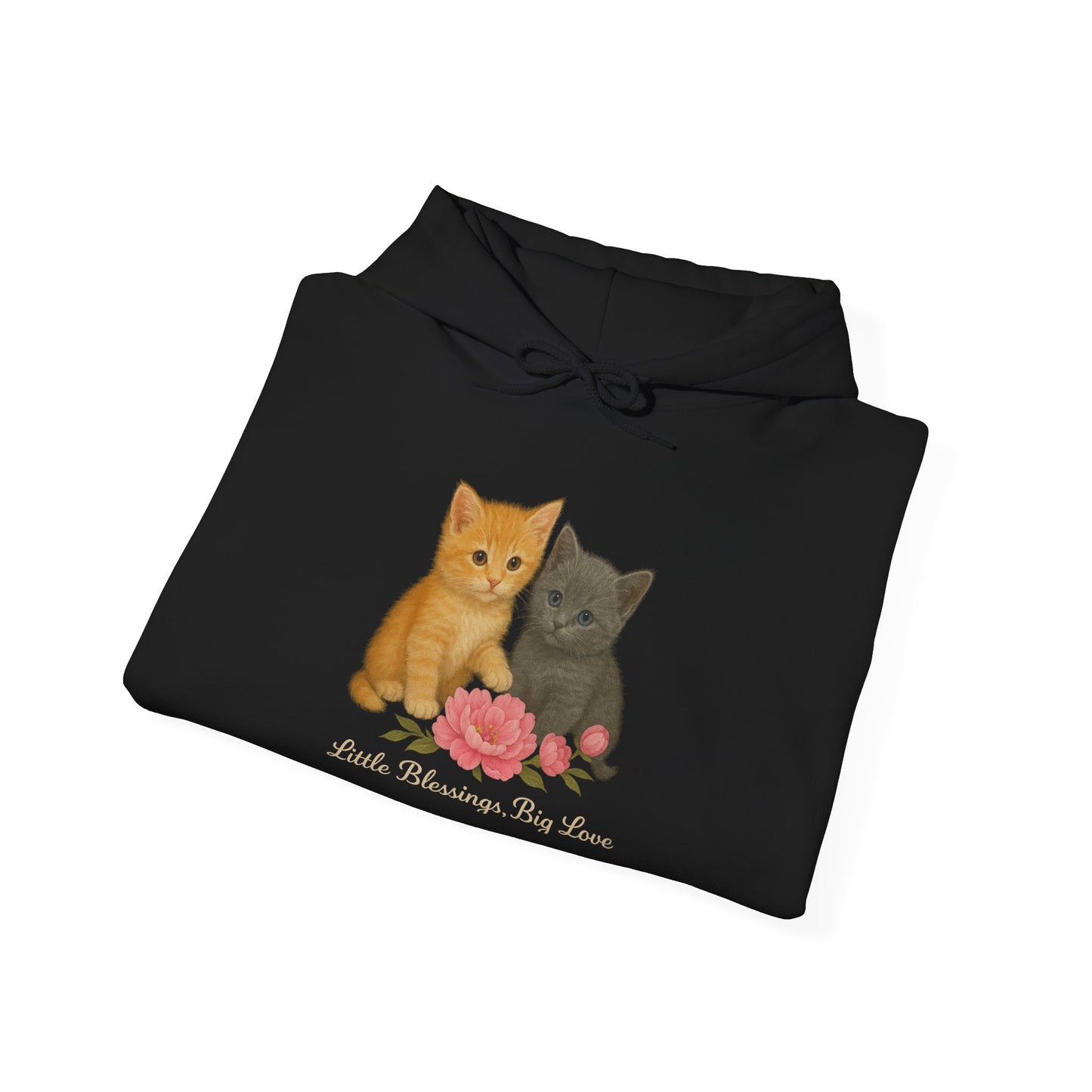 Kitten Pair Hoodie — "Little Sunshine, Big Purrs" Cute Cat Graphic Pullover
