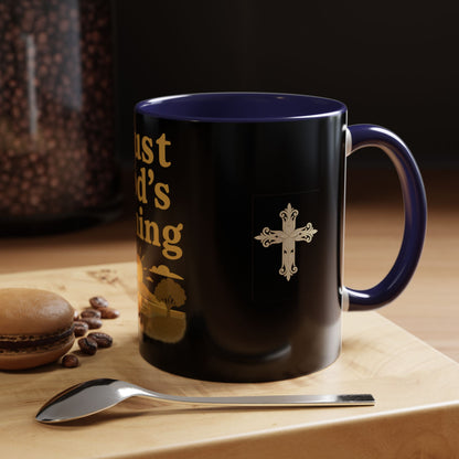 Trust God's Timing Christian Coffee Mug – Inspirational Accent Cup (11oz & 15oz), Faith-Based Gift for Coffee & Tea Lovers