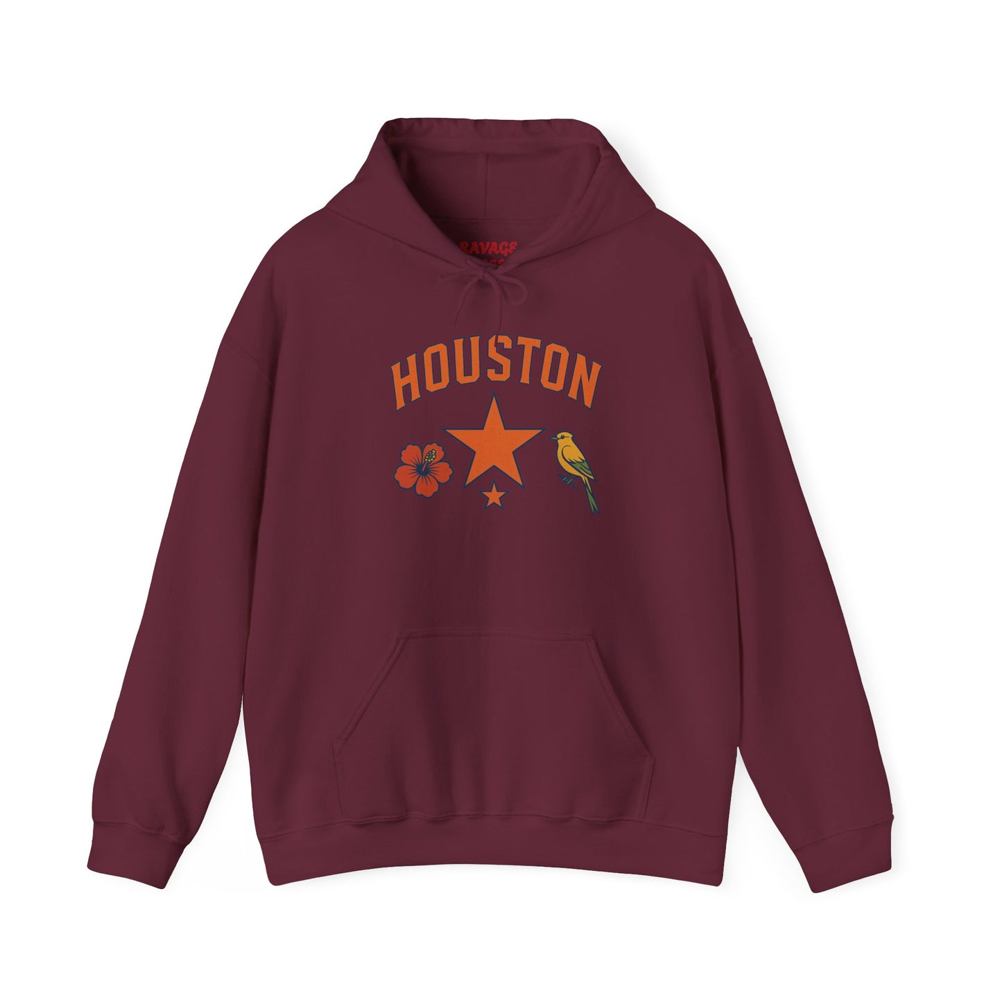 RAVAGE "HOUSTON" Vintage Hoodie | Retro Style Hooded Sweatshirt