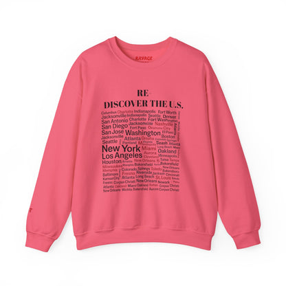 Re-Discover the U.S. Travel Enthusiast Sweatshirt, Cozy Crewneck, Explore America, Casual Wear