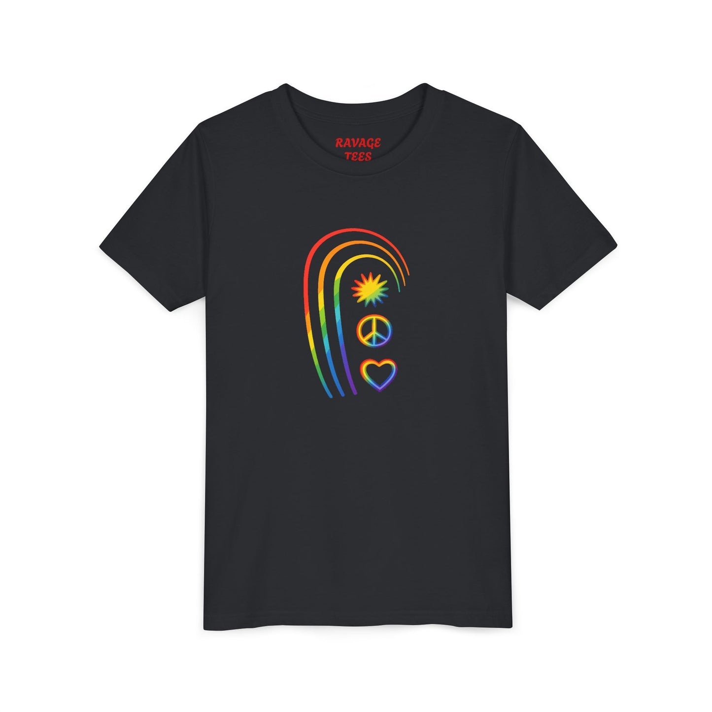Youth Rainbow Peace & Love Tee