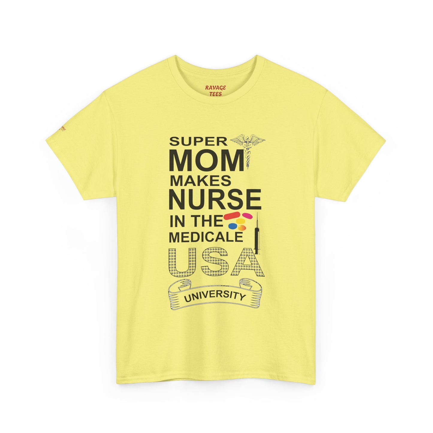 Super Mom Nurse Tee, Unisex Cotton T-Shirt for Nurses, Gift for Medical Professionals, Medical Field Apparel
