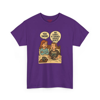 Unisex Snoring Humor T-Shirt | Funny Tee for Couples