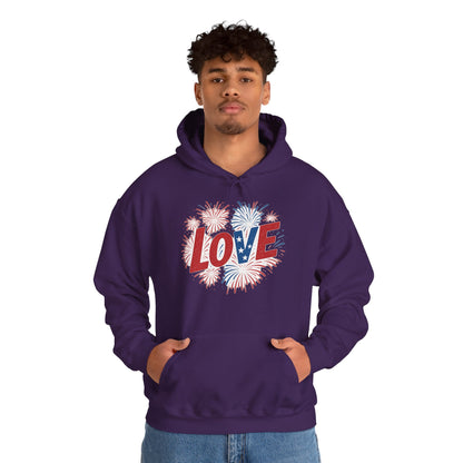 Unisex Hooded Sweatshirt with 'LOVE' Design - Cozy Gift for Friends, Valentine's Day, Casual Wear, Relaxation, Everyday Use