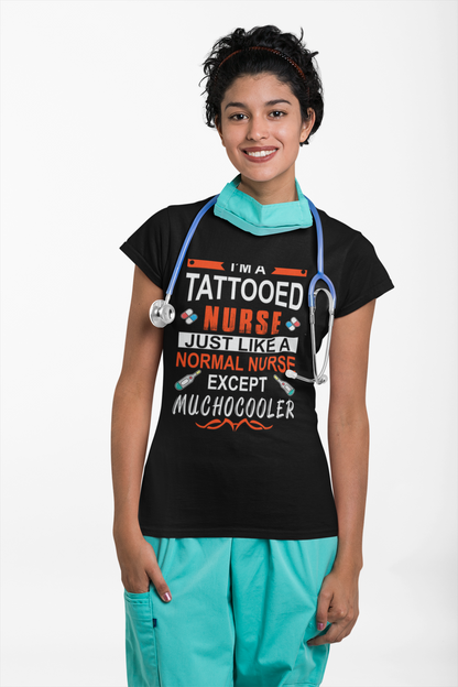 Tattooed Nurse Tee - Unisex Cotton Shirt for Nurse Appreciation, Medical Humor Tee, Fun [...]