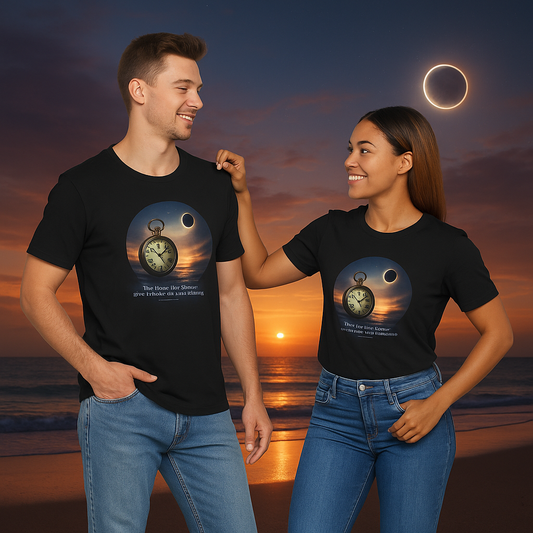Time Flows Like Grace Cosmic Time Short Sleeve Tee, Celestial T-Shirt, Space Lover Gift, Astrology Shirt, Motivational Tee, Moon Phase Apparel