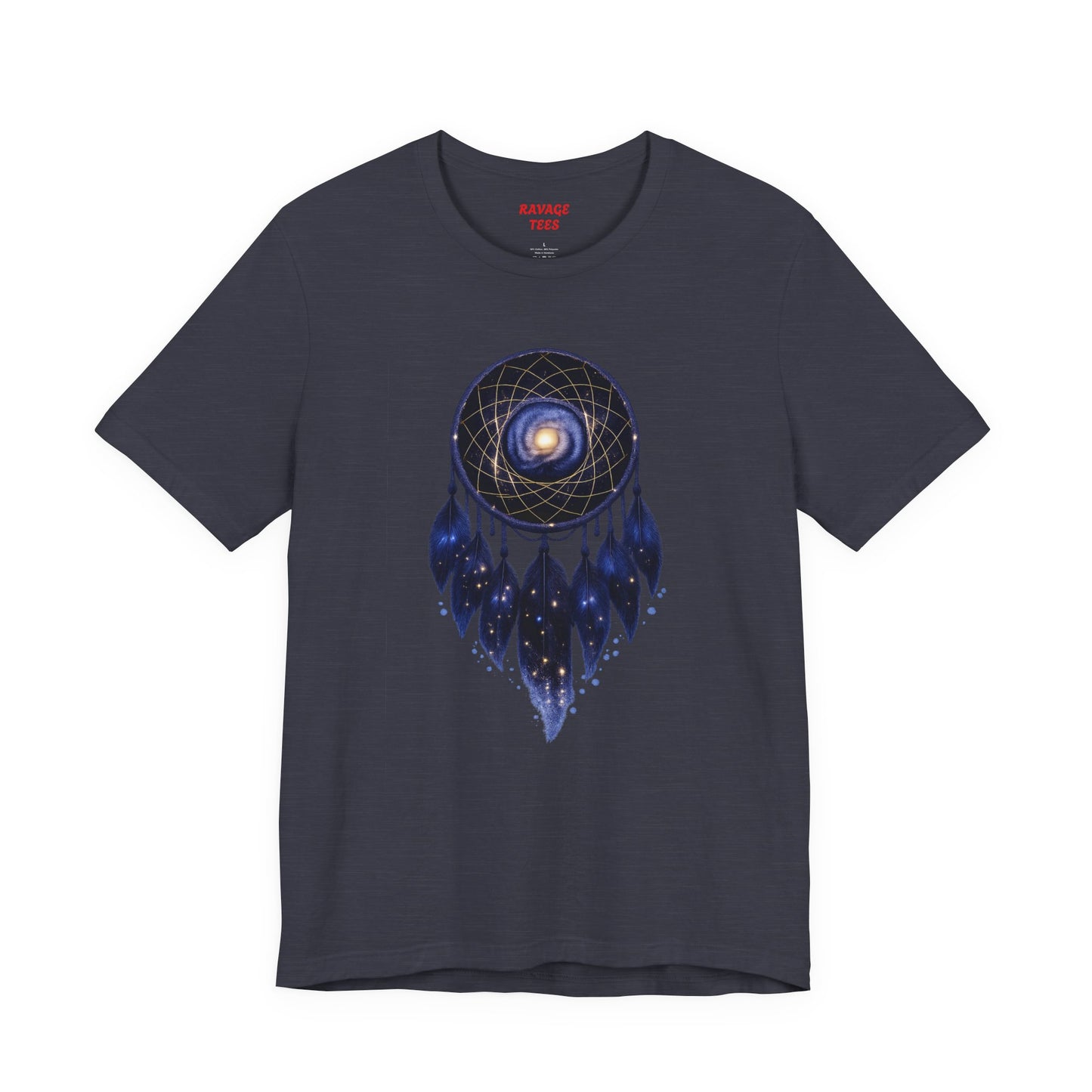 Dreamcatcher Galaxy T-Shirt — Mystical Cosmic Feather Tee