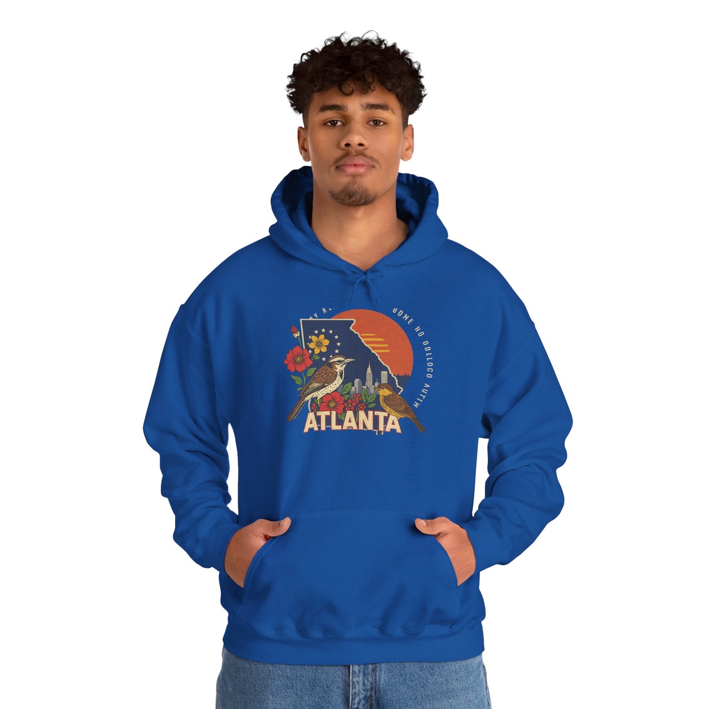 Atlanta Vintage Hoodie | Retro Style Hooded Sweatshirt, Cozy Fall & Winter Wear, Travel Gift for Atlanta Lovers